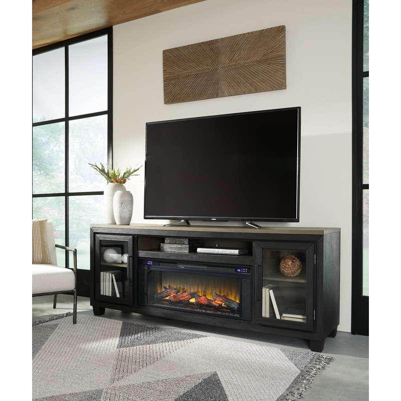 Foyland 83 TV Stand with Electric Fireplace