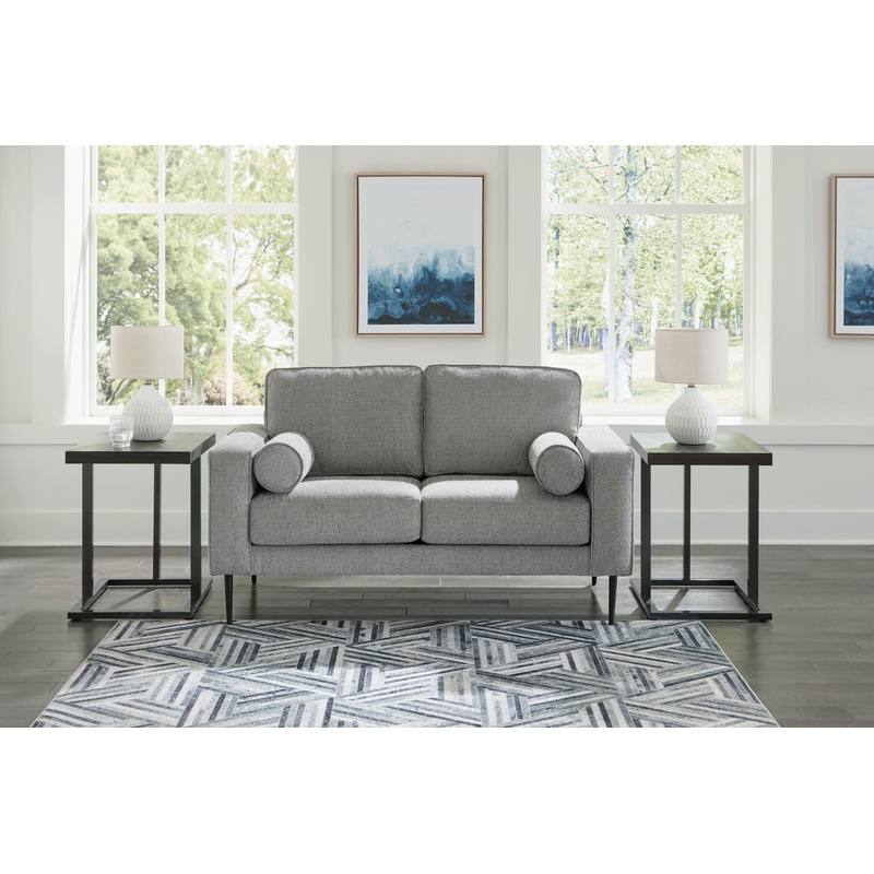 Hazela Loveseat|Charcoal|Sandstone