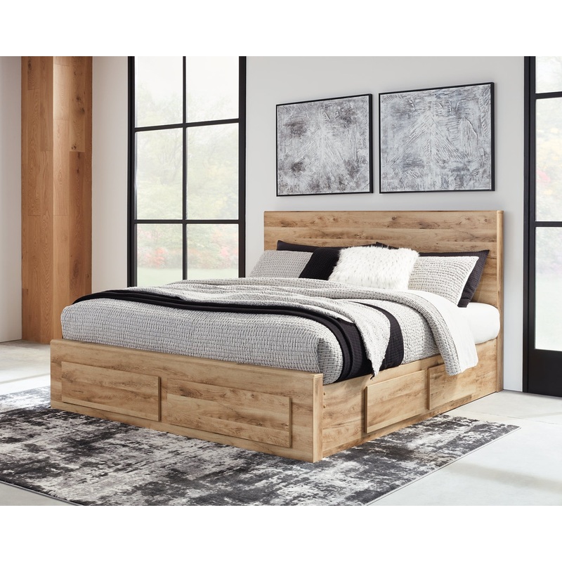Hyanna  Panel Storage Bed With 2 Under Bed Storage Drawers