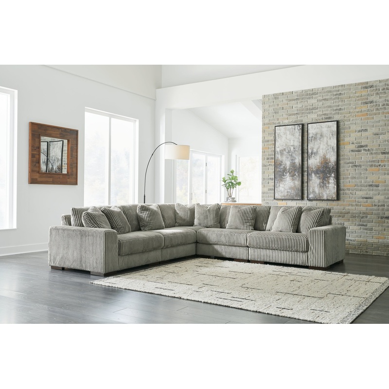 Lindyn 5-Piece Sectional|Ivory|Fog