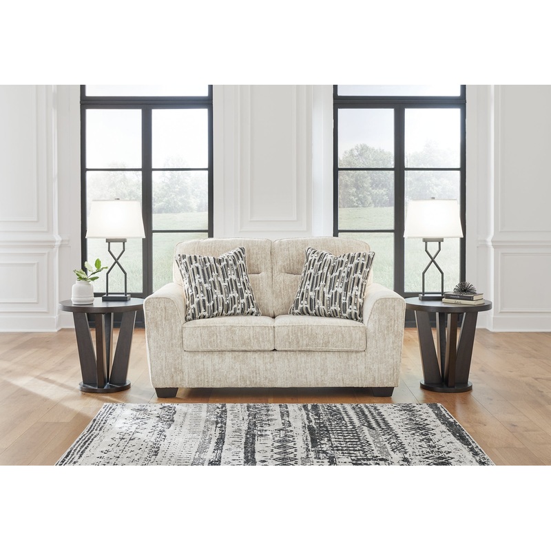 Lonoke Loveseat|Gunmetal|Parchment