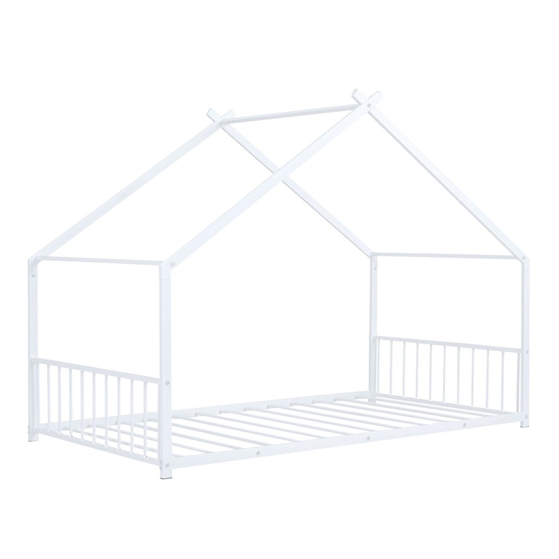 Twin Size House Bed – White