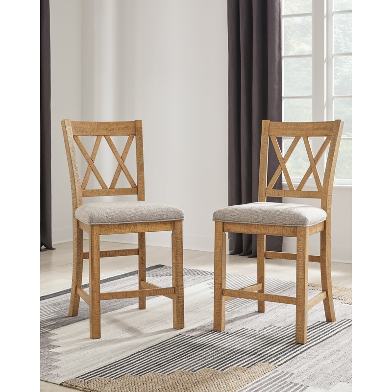 Ashley Express – Havonplane Upholstered Barstool (2/CN)