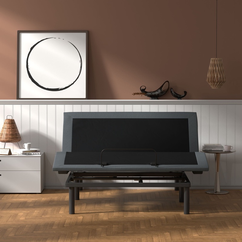 Btx4 – Full Adjustable Bed Base With Head And Foot Position Adjustment – Black / Gray