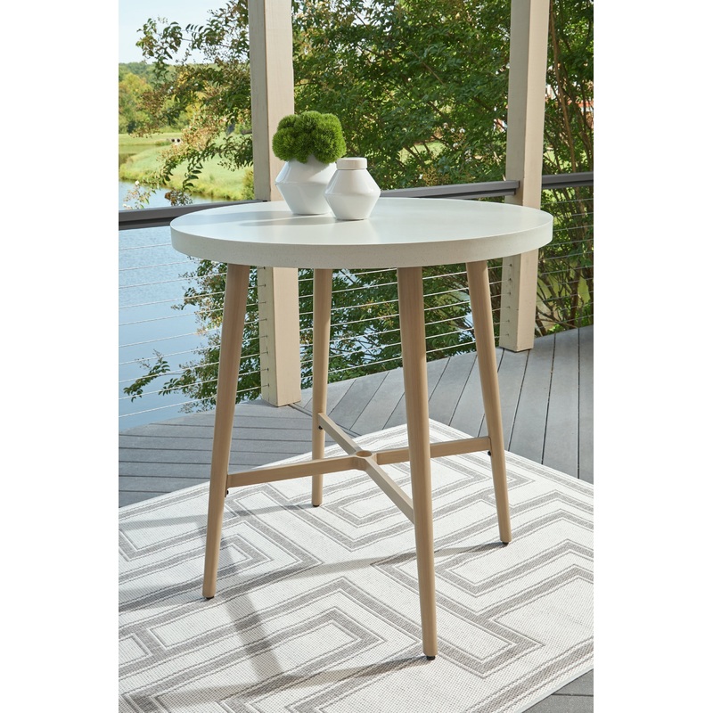 Ashley Express – Seton Creek Round Bar Table w/UMB OPT