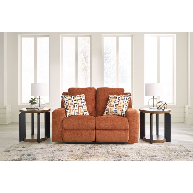 Danum Reclining Loveseat|Stone|Ink|Spice
