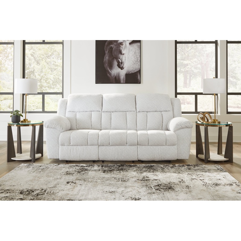 Frohn Reclining Sofa|Snow|Graphite|Chocolate