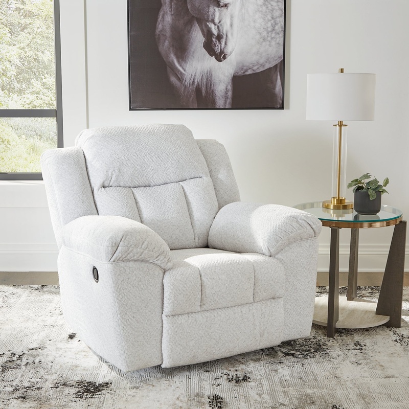 Frohn Rocker Recliner|Snow|Graphite|Chocolate