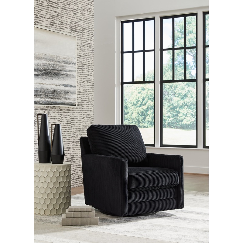 Icaman Swivel Accent Chair|Onyx|Navy|Sand