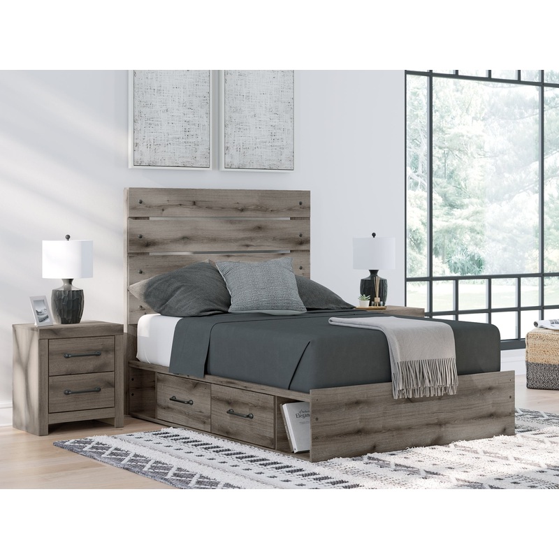 Graystorm  Panel Storage Bed|Full|Twin
