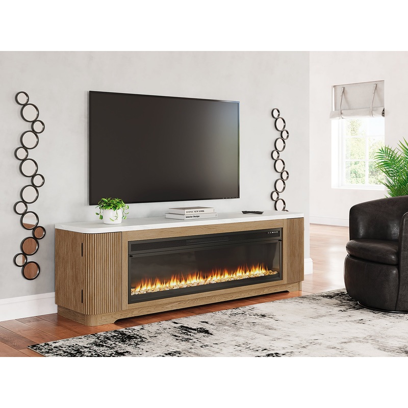 Camdill 80 TV Stand with Electric Fireplace