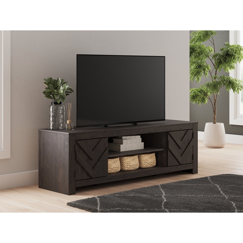 Cayboni LG TV Stand w/Fireplace Option
