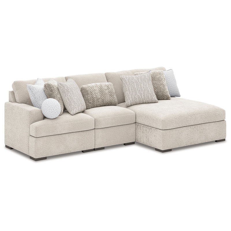 Cuddle Plush 3-Piece Sectional with Chaise