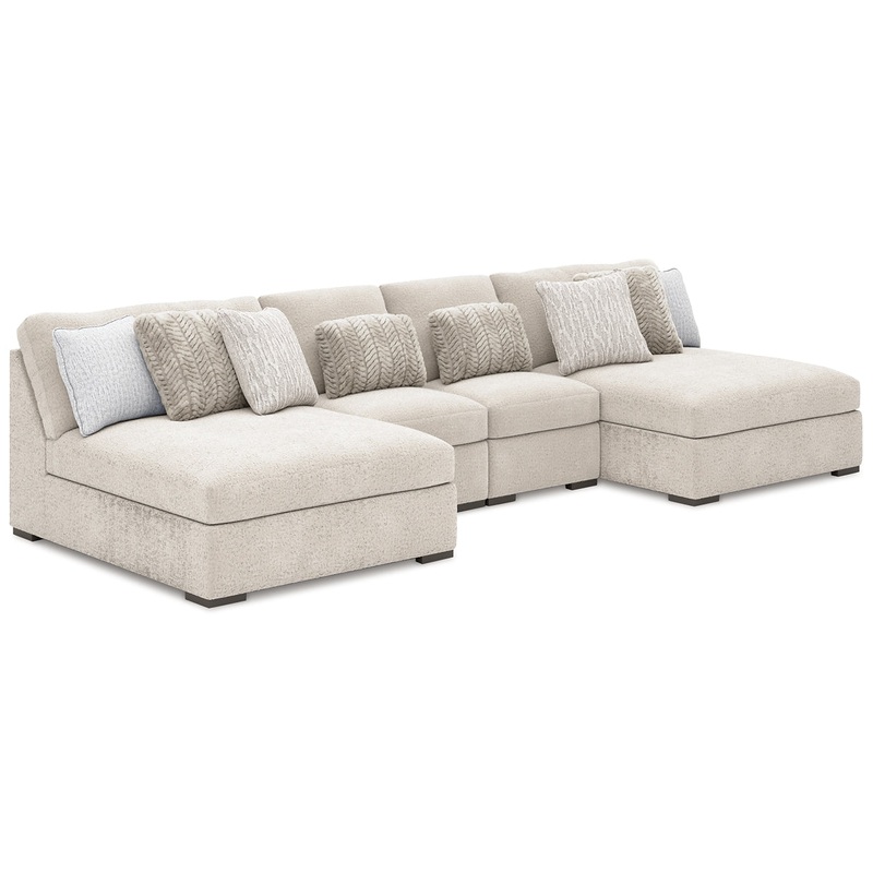 Cuddle Plush 4-Piece Sectional with Chaise