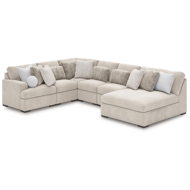 Cuddle Plush 6-Piece Sectional with Chaise