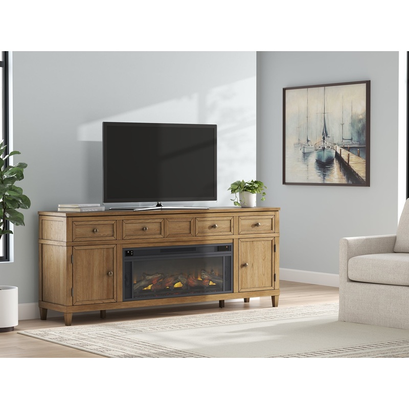 Sharlance 81 TV Stand with Electric Fireplace
