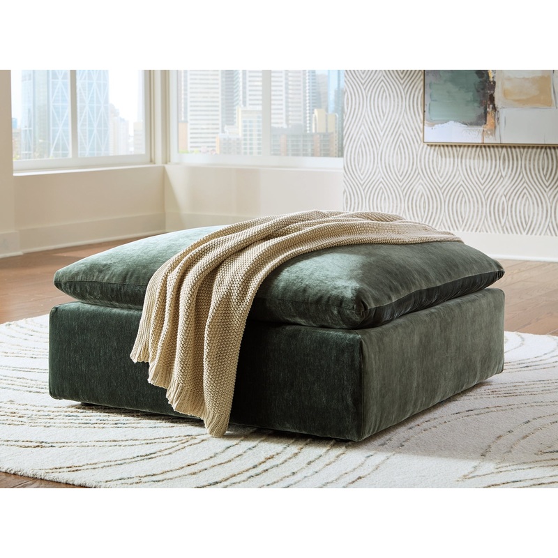 Carriage View Oversized Accent Ottoman