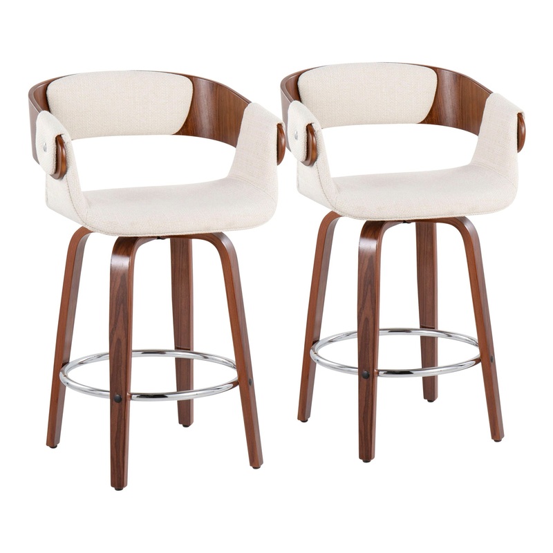 Elisa – Mid Century Modern Counter Stool (Set of 2)
