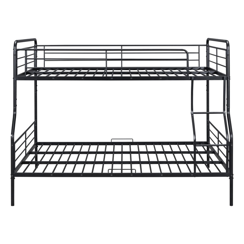 Full Long Over Queen Bunk Bed – Black