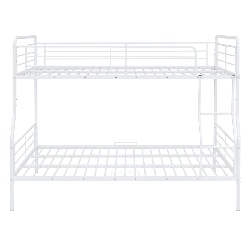 Full Long Over Queen Bunk Bed – White