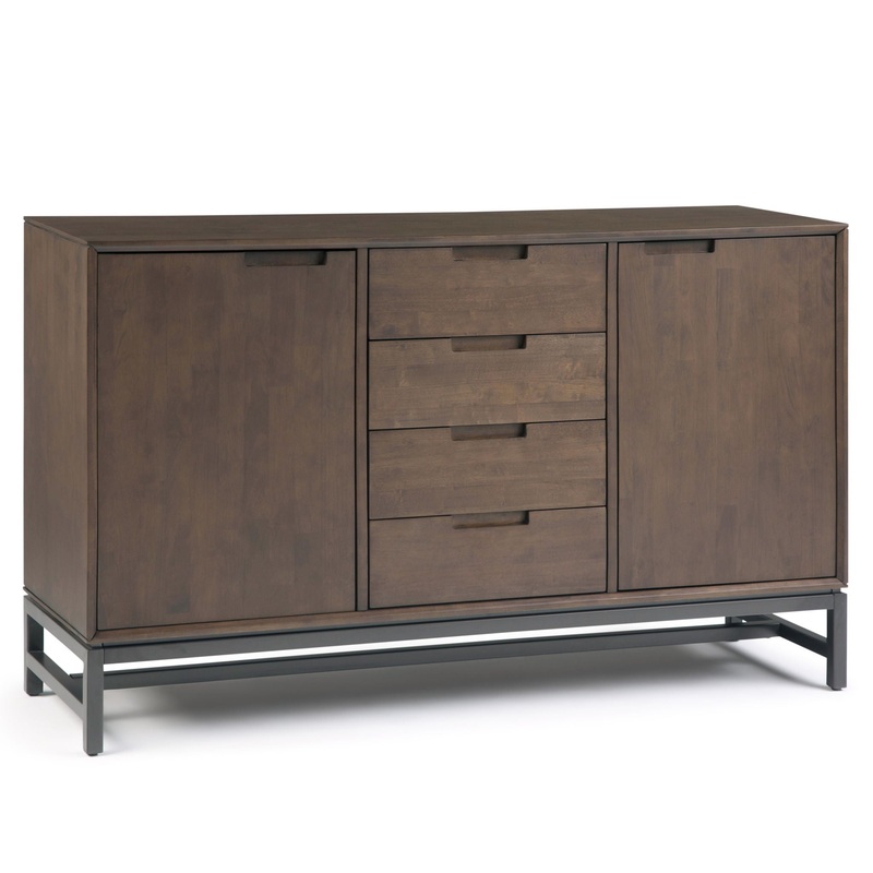 Banting – Mid Century Sideboard With Centre Drawers – Walnut Brown