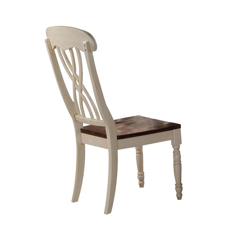 Dylan – Side Chair (Set of 2) – Cream / Oak