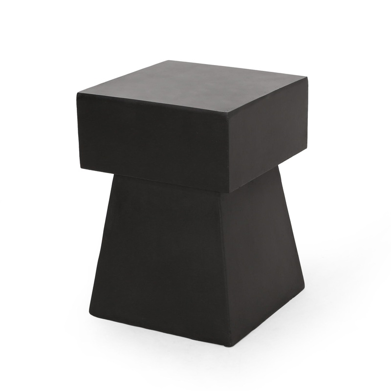 Outdoor Side Table, Patio End Table – Black