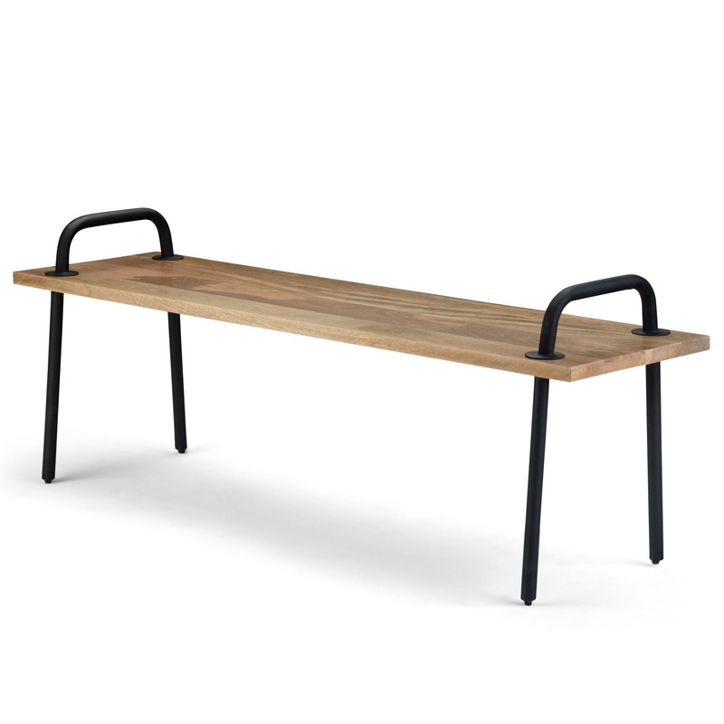 Berkeley – Entryway Bench|Light Brown|55.5″W x 15.5″D x 16.1″H|42″W x 15.5″D x 16.1″H