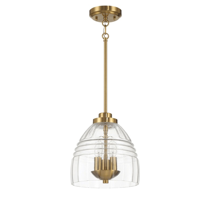 Ember – 3 Candle Lights Chain Pendant – Clear / Gold