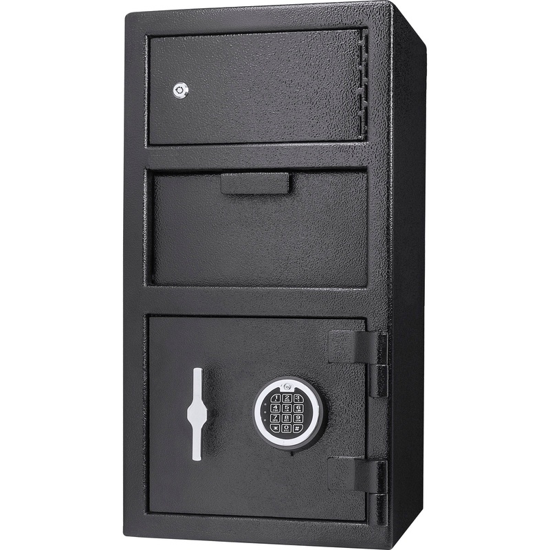 Large Locker Depository Safe With Digital Keypad 0 72 0 78 Cubic Ft – Black