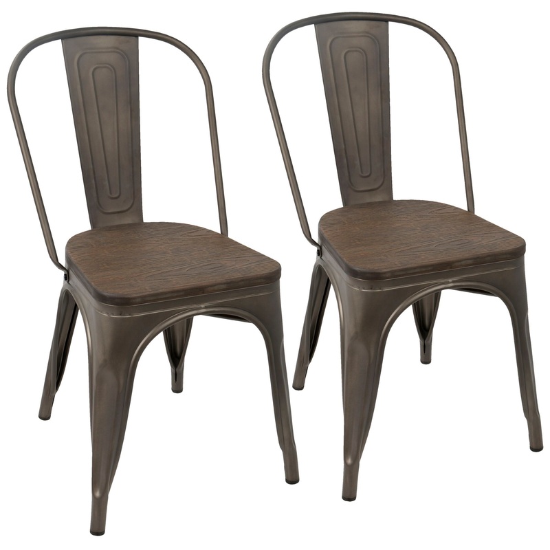 Oregon – IndustrialFarmhouse Stackable Dining Chair (Set of 2)
