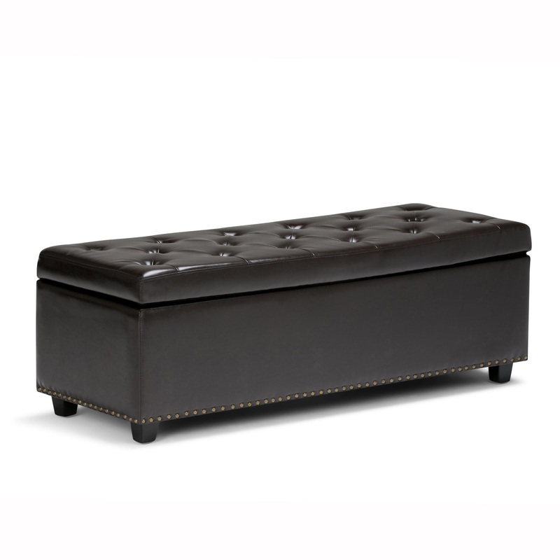 Hamilton – Storage Ottoman – Coffee Brown