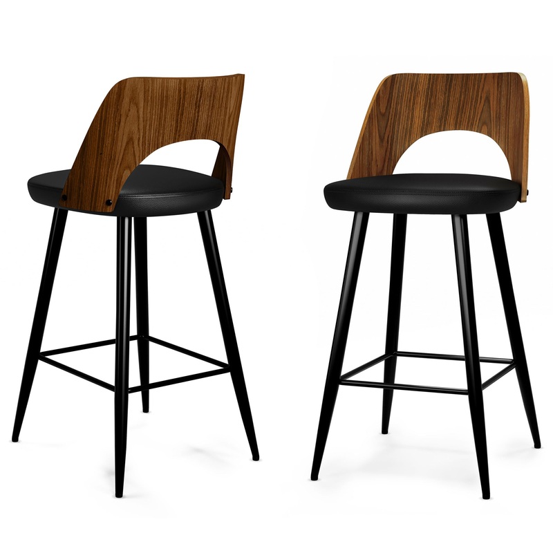 Micah – Counter Height Stool (Set of 2) – Black
