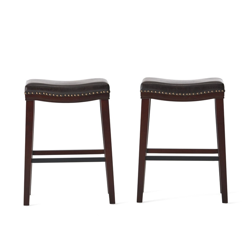 Elegant Saddle Stool With Curved Seat Comfort – Brown