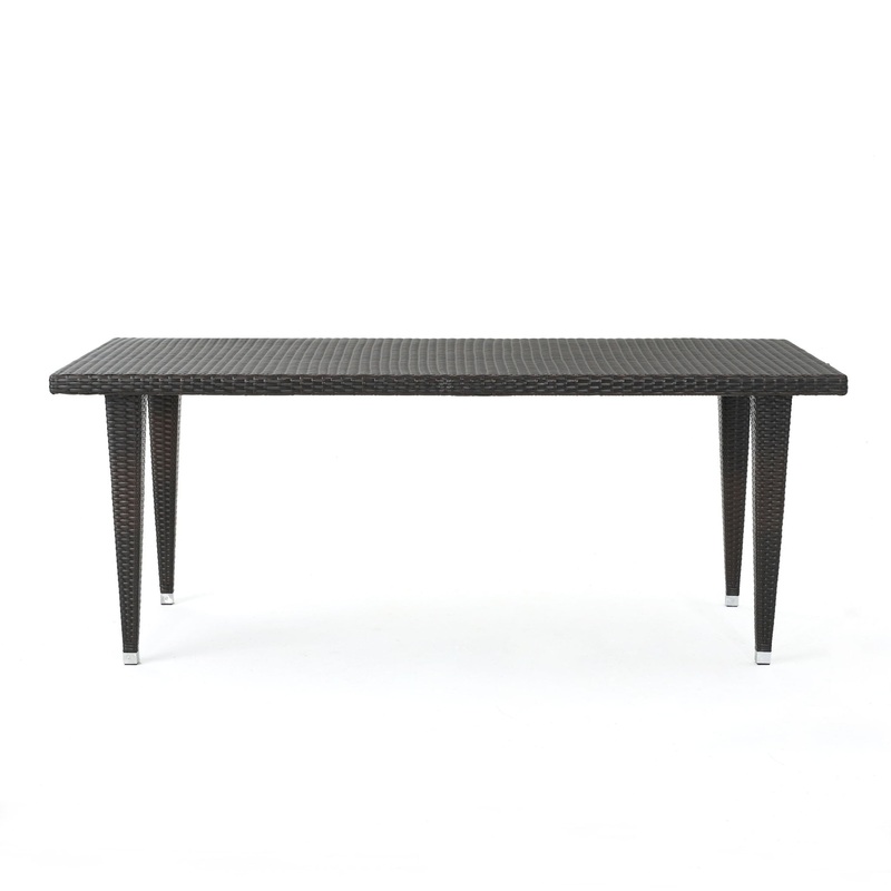 Reflect – Outdoor Dining Table With Rattan Cover – Dark Gray