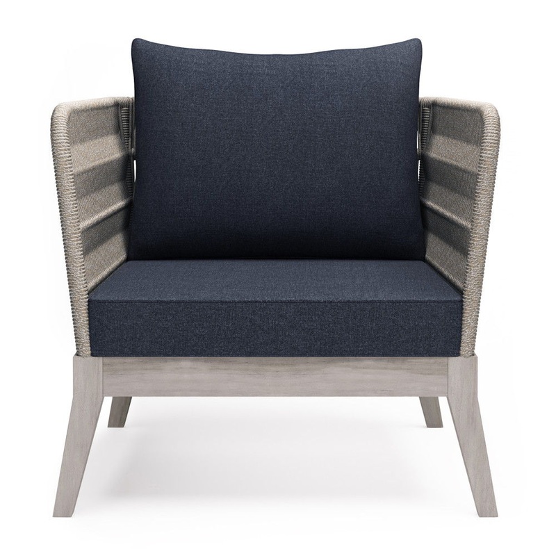 Santiago – Outdoor Conversation Chair – Slate Gray