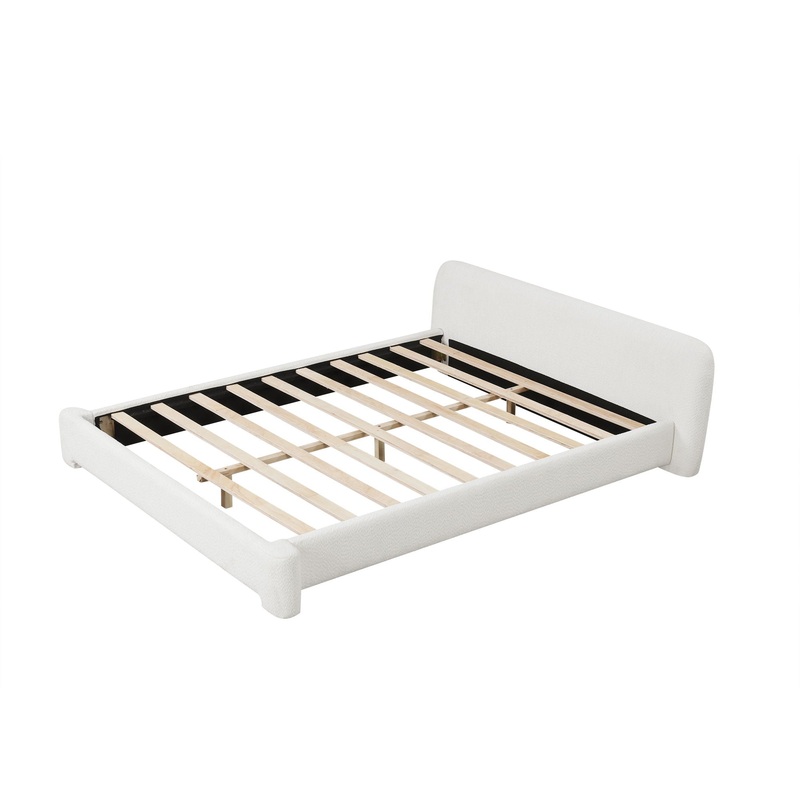 Cozy Bouce Upholstered Bed|White|King|Queen|Full