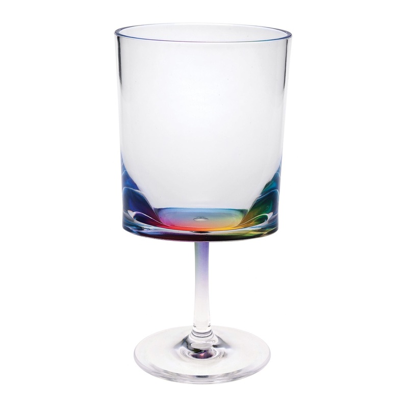 Halo Leadingware Oval Plastic Wine Glasses (Set of 4), Unbreakable Bpa Free Acrylic, 12Oz – Clear