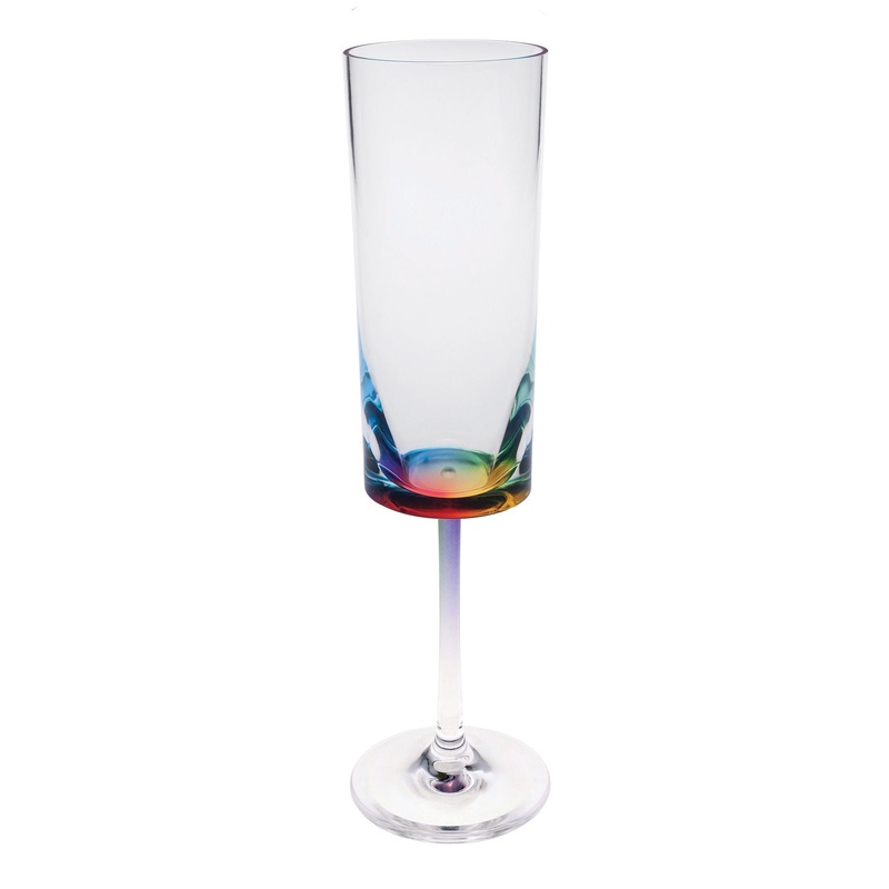 Halo – Oval Unbreakable Plastic Champagne Flutes Acrylic Wedding Glasses, 4Oz Capacity (Set of 4) – Clear