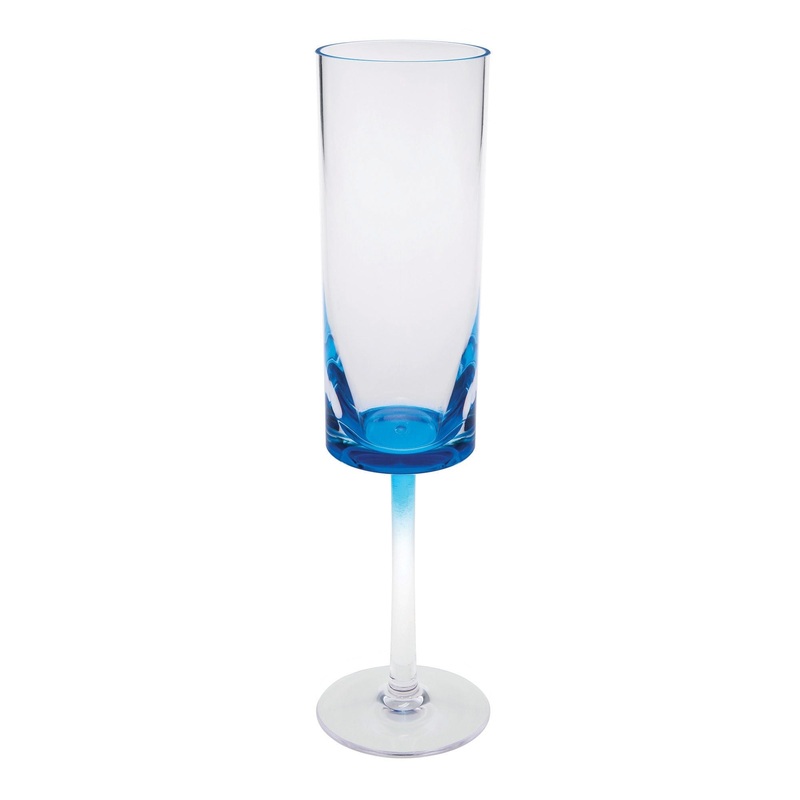 Oval Halo – Acrylic Champagne Flutes (Set of 4)