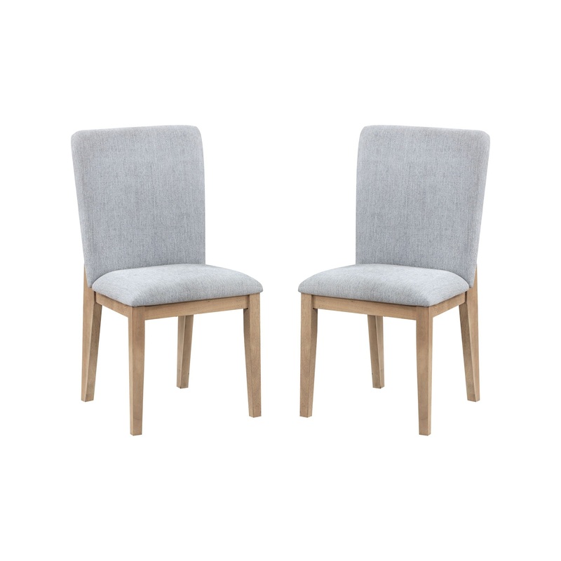 Caspian – Linen And Oak Finish Dining Chair (Set of 2) – Gray