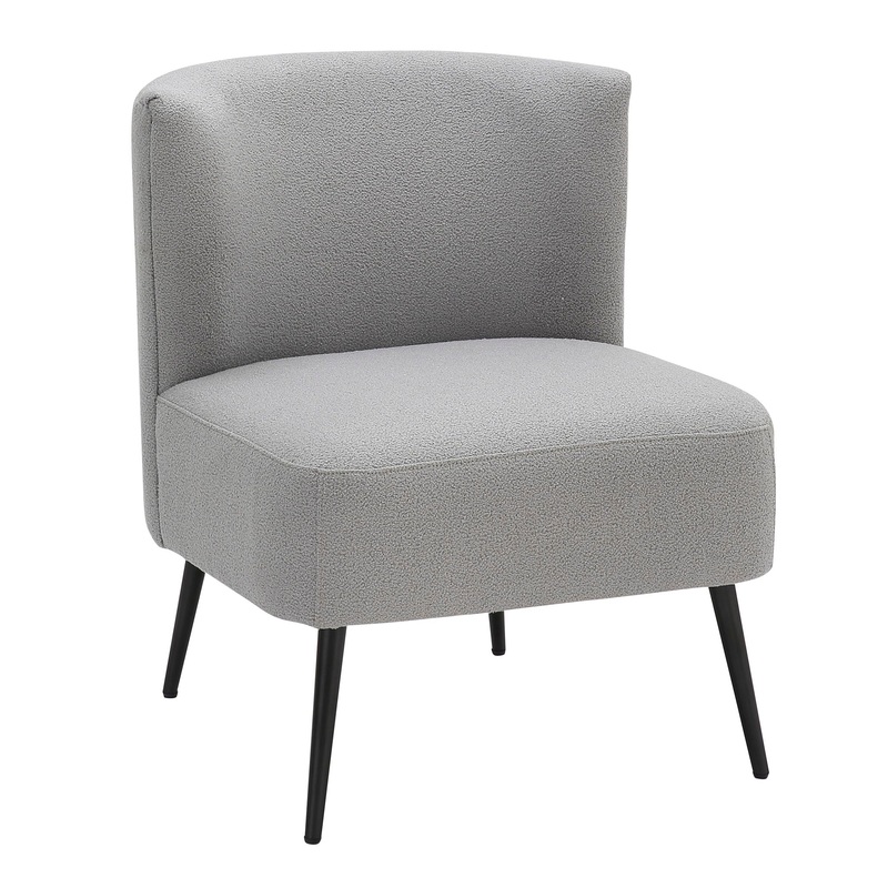 Fran – Contemporary Slipper Chair – Black / Light Gray
