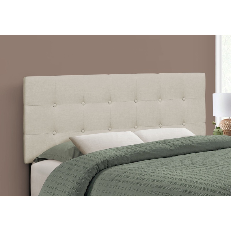 Full Size, Bed Headboard Only Upholstered, Transitional – Beige