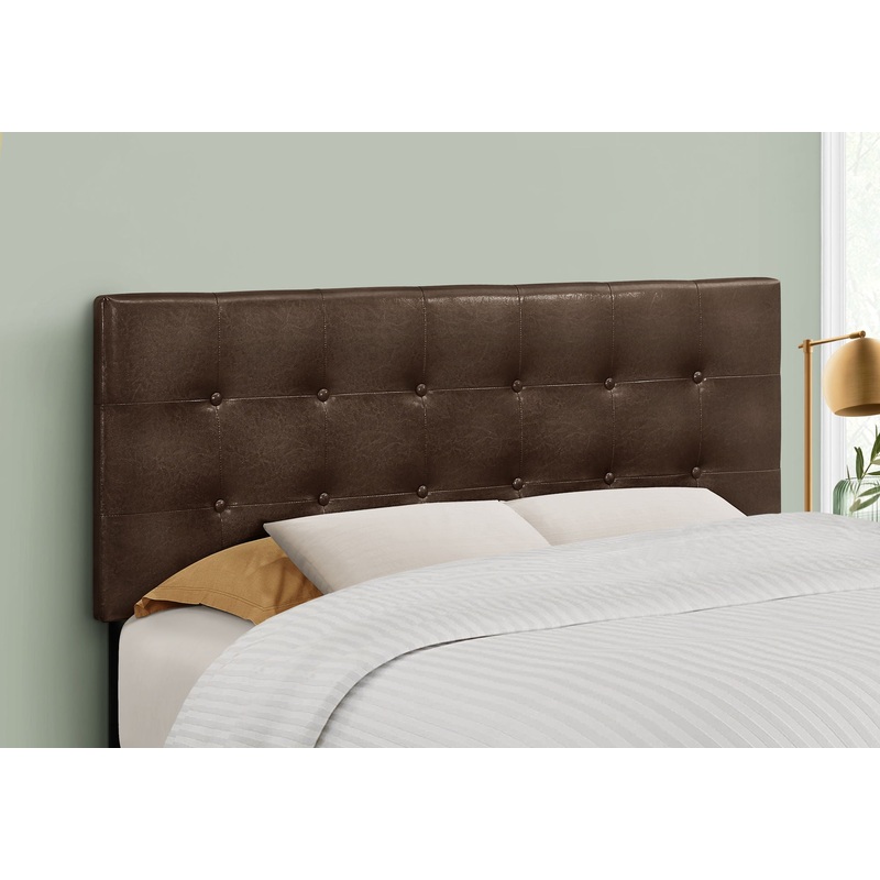 Full Size, Bed Headboard Only, Upholstered, Transitional – Brown