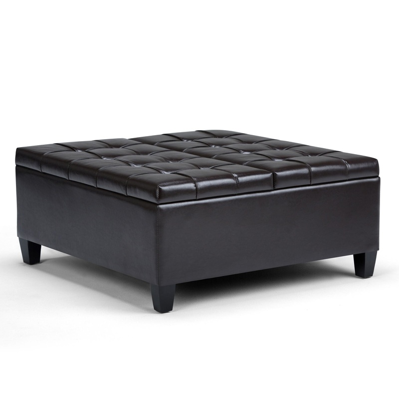 Harrison – Coffee Table Storage Ottoman – Tanners Brown