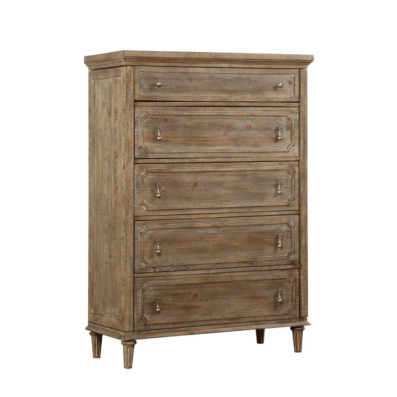 Ludin – 5 Drawer Chest – Taupe