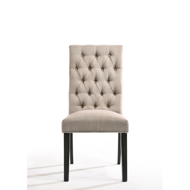 Morland – Vintage Side Chair (Set of 2) – Black / Tan