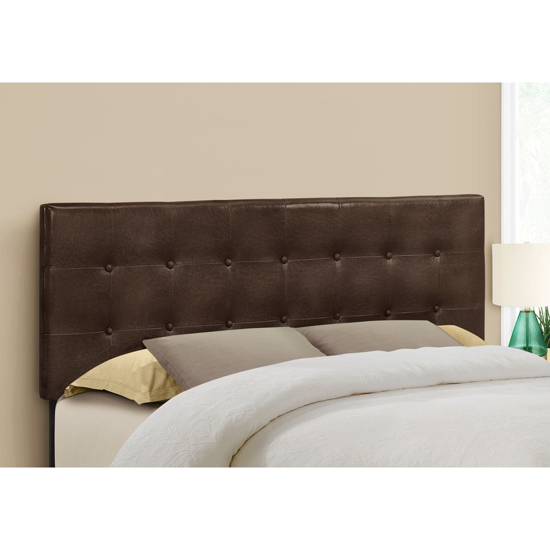 Queen Size, Bed Headboard Only, Upholstered, Transitional – Brown