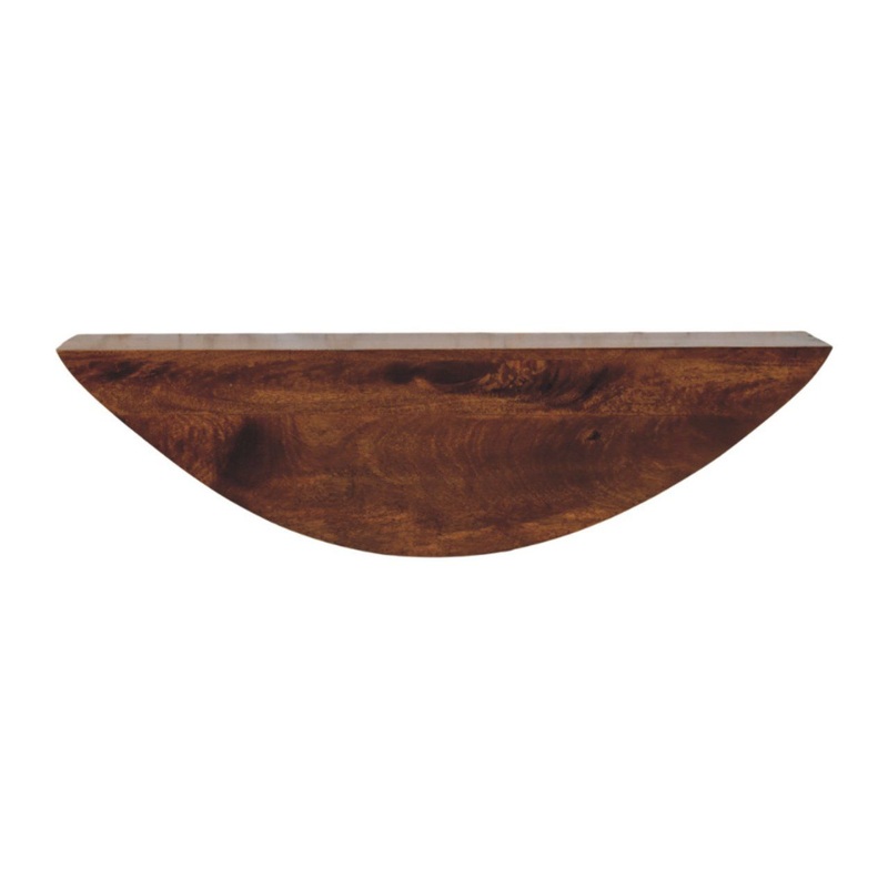 Crescent Floating Wall Shelf – Brown