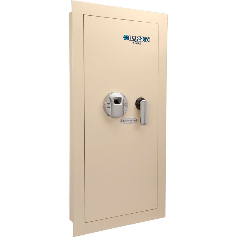 Durable Biometric Wall Safe|Beige|Right Door Opening|Left Door Opening